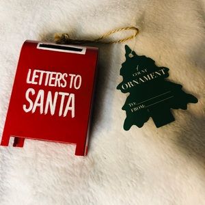 Metal 2 1/2" Letter to Santa Mailbox Christmas Tree Ornament for the holidays